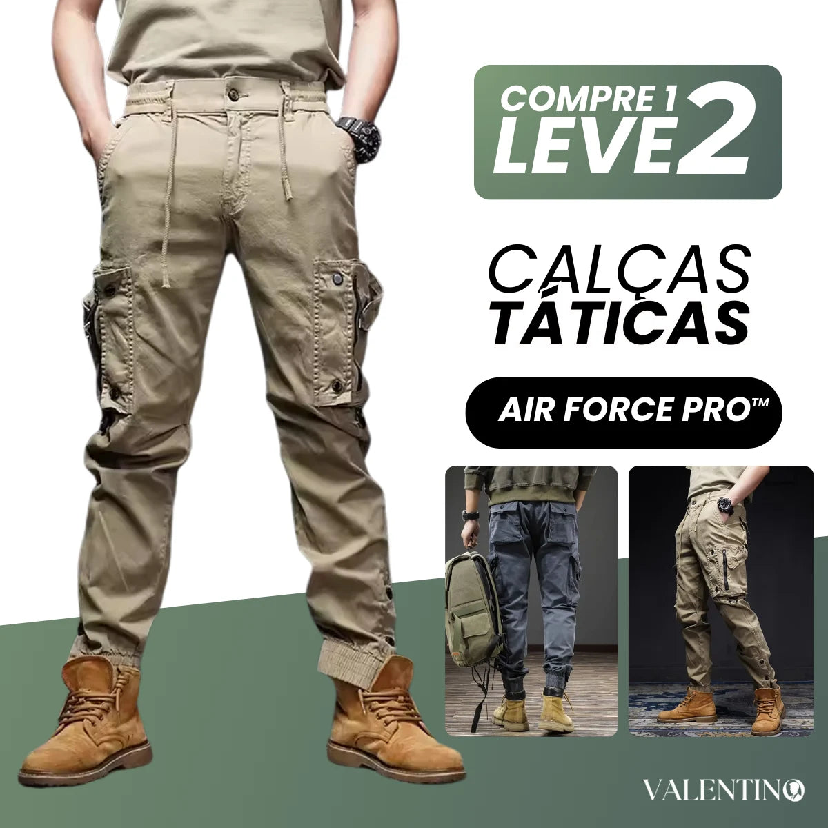 Air Force Pro™ - Calça Tática Anti-Rasgos e Impermeável | COMPRE 1 LEVE 2